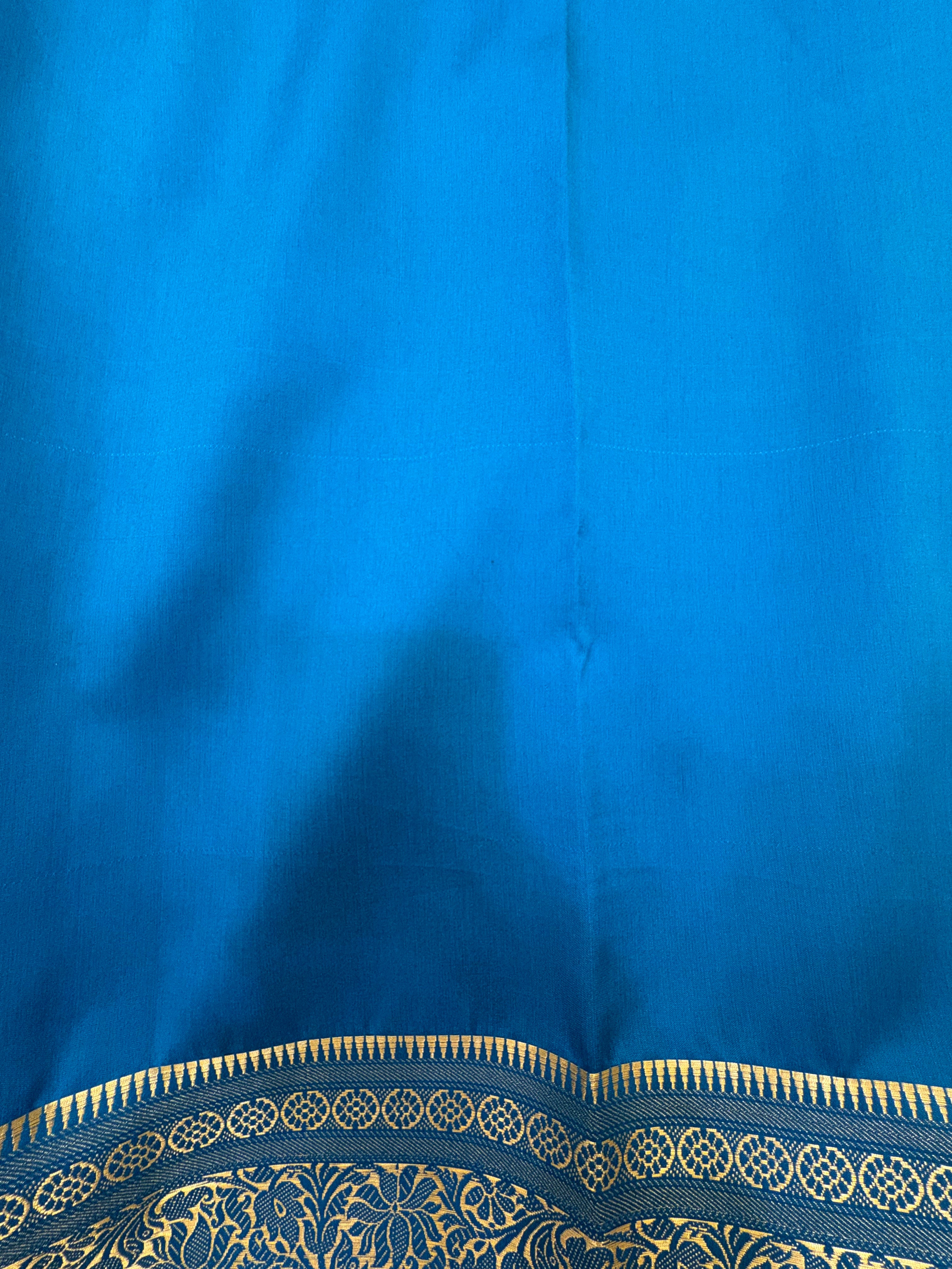 Burnt Orange Banarasi Soft Silk Saree with Allover Gold Zari Jaal & Floral Pallu